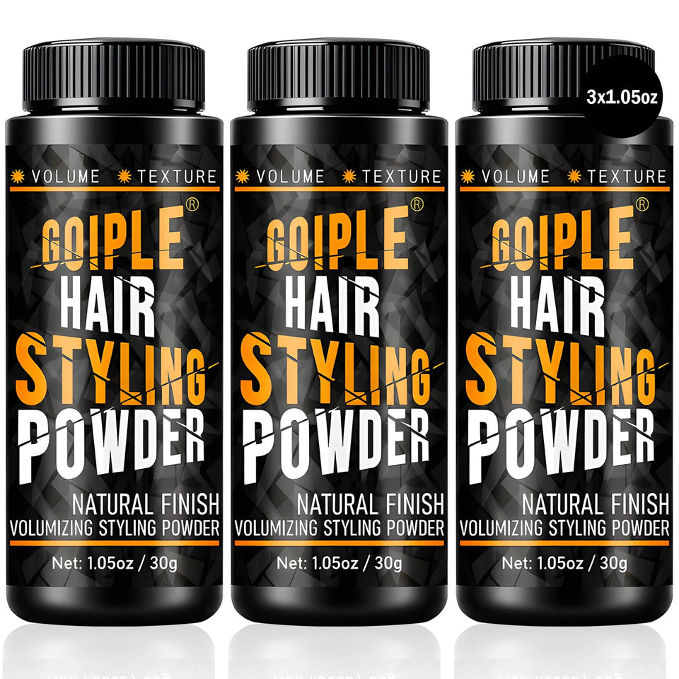 Goiple front packaging showing three compact matte jars and clear branding for portability