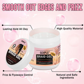 Stylist applying Goiple during braiding to control frizz and hold