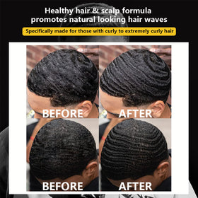 Goiple applied while brushing hair to form 360 waves with strong hold benefit