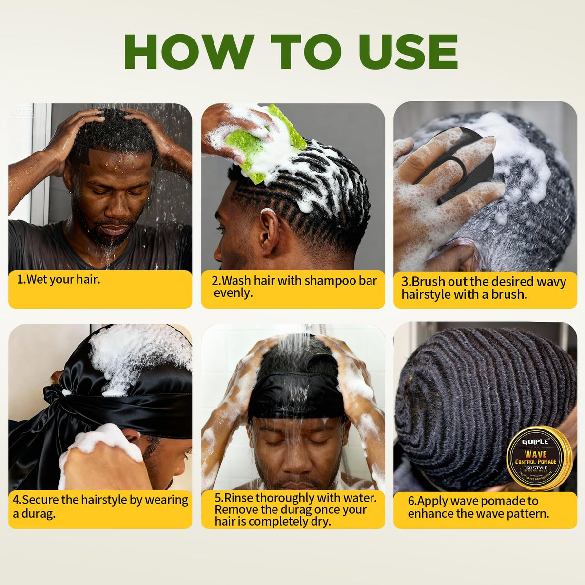 Goiple kit styled in bathroom for easy daily wave routine