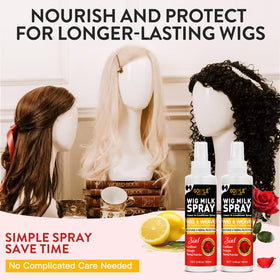 Goiple lifestyle image model wearing wig showing natural look benefit