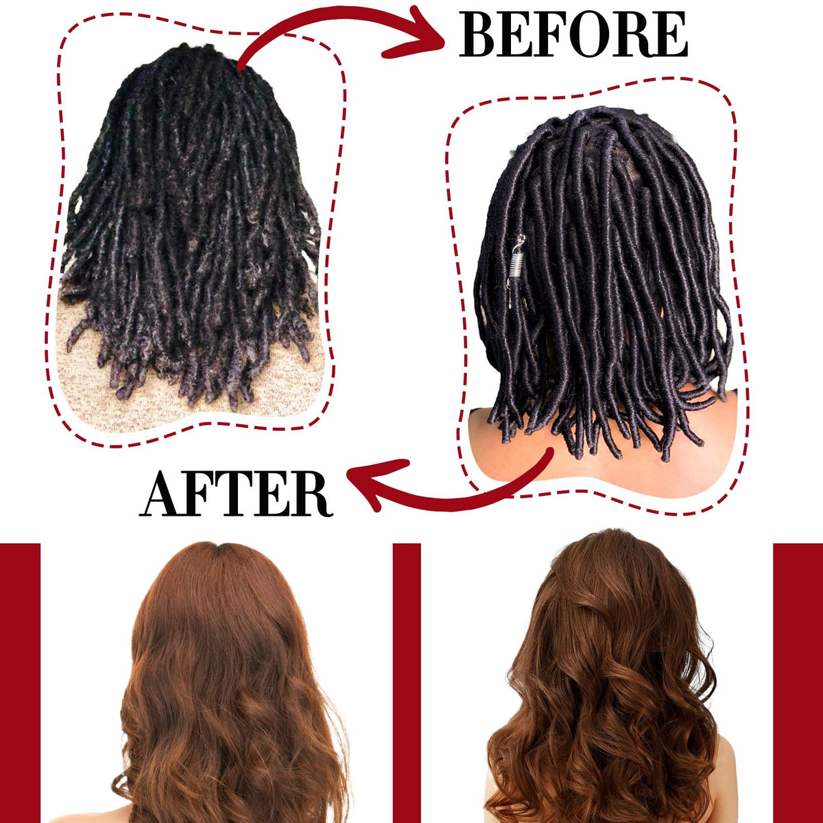 Goiple being applied to dreadlocks to moisturize and reduce frizz