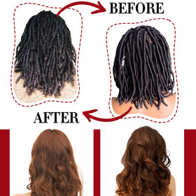 Goiple being applied to dreadlocks to moisturize and reduce frizz