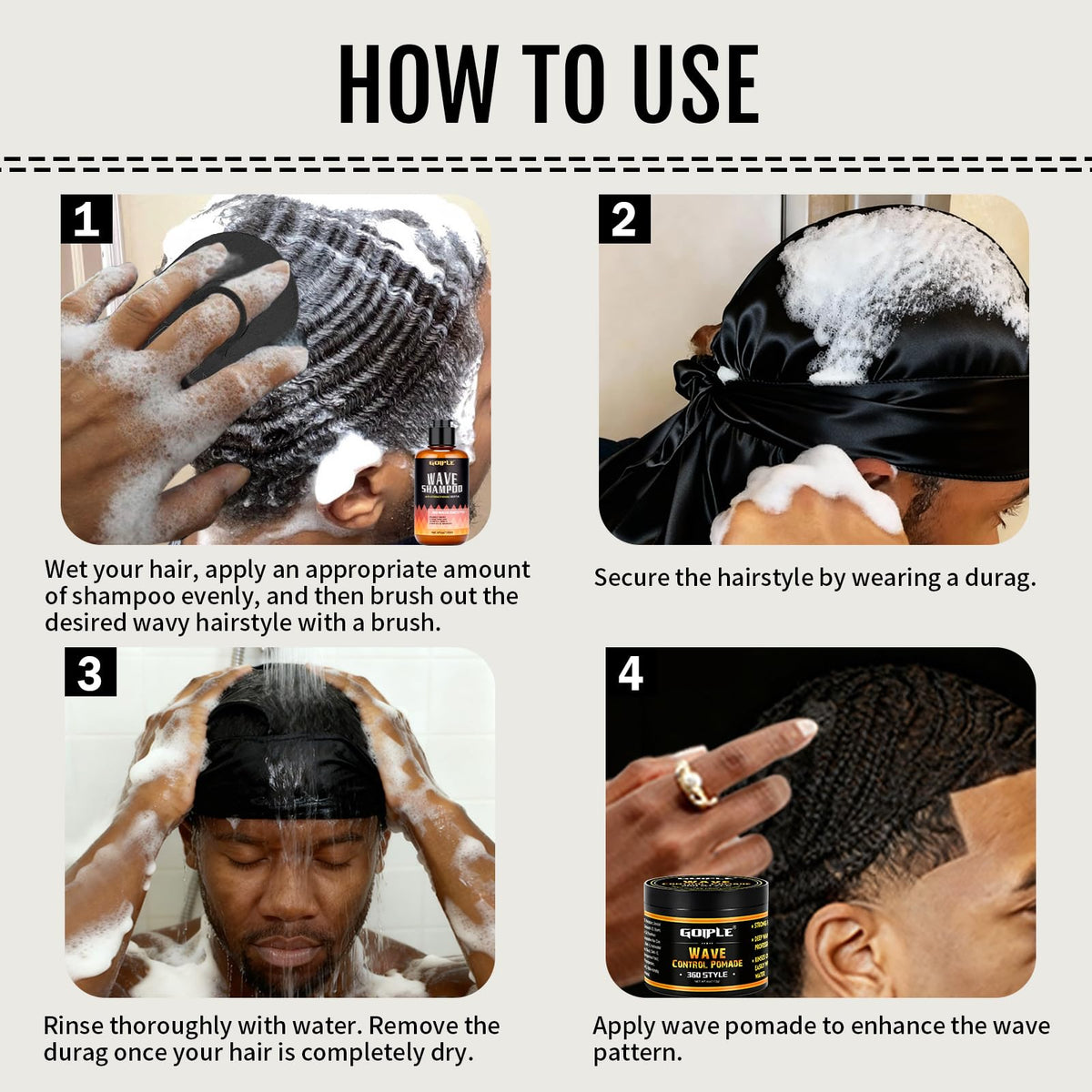 Man using Goiple while brushing waves, showing improved pattern and control