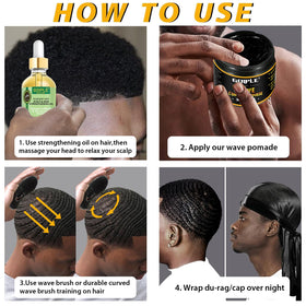 Goiple model with defined 360 waves wearing the du-rag to show real results and improved texture