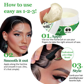 Goiple used on braids showing edge smoothing and sleek finish for polished styles