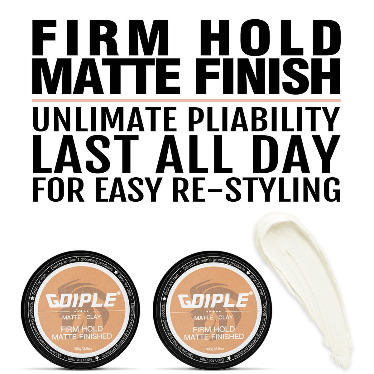 Goiple open clay texture close-up showing grainy matte paste and application ease