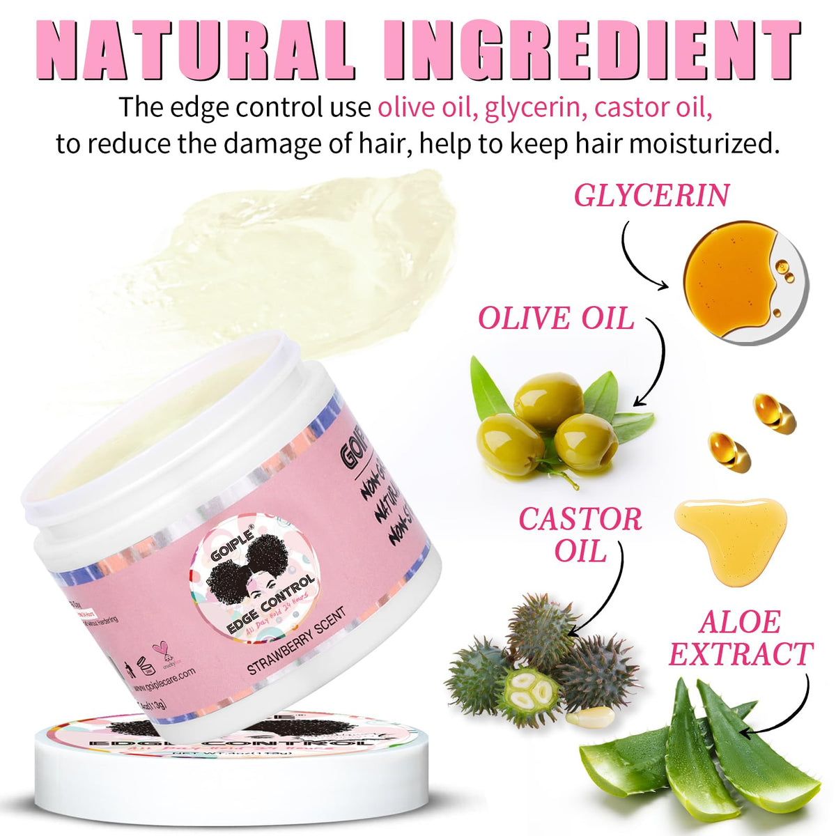 Goiple rose and castor oil bottle highlighting lightweight nourishing boost