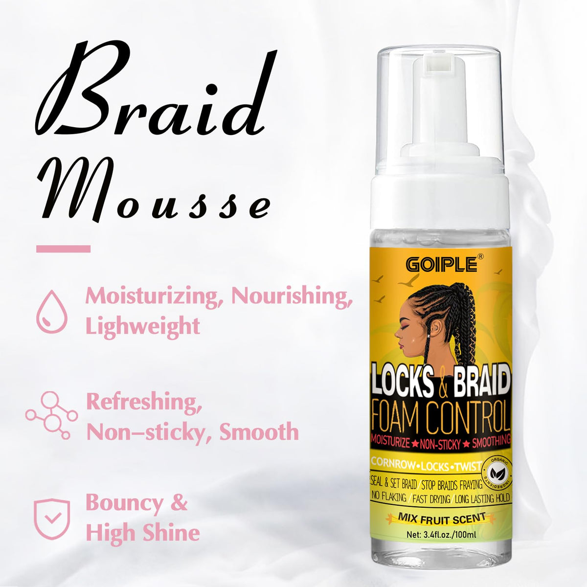 Goiple rosemary oil dropper applied to scalp for nourishment