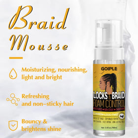 Goiple rosemary oil bottle detail highlighting shine-enhancing benefits