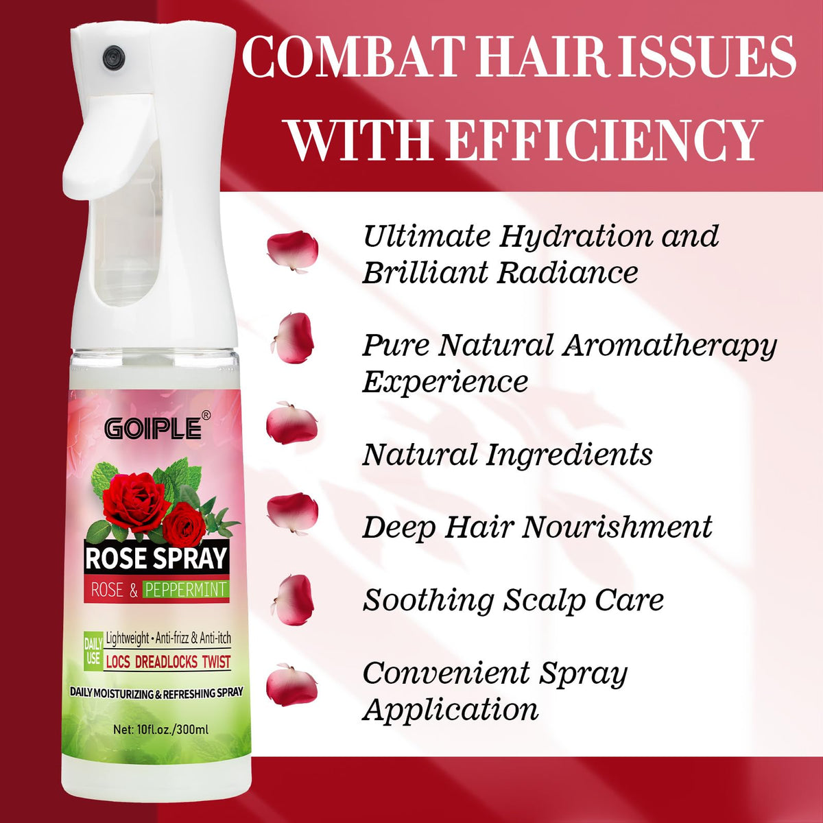 Mist spray texture from Goiple showing fine hydration for locs