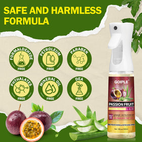 Goiple being sprayed onto locs to refresh and reduce frizz