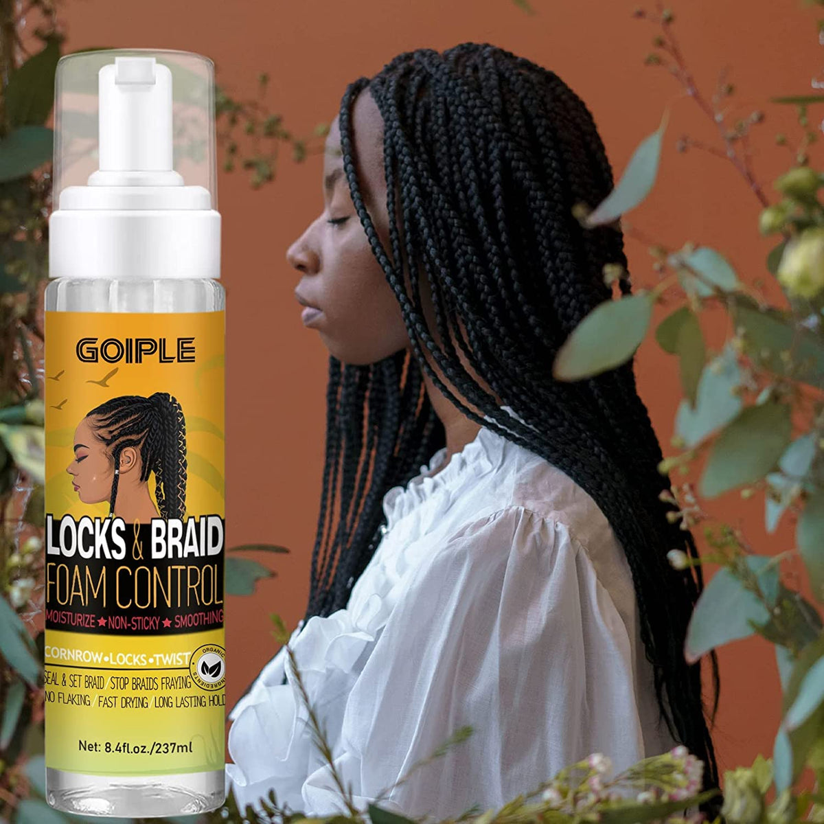Goiple used by stylist in salon for quick, even braid finishing