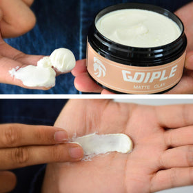 Goiple clay rinsing under water demonstrating easy washout and no residue