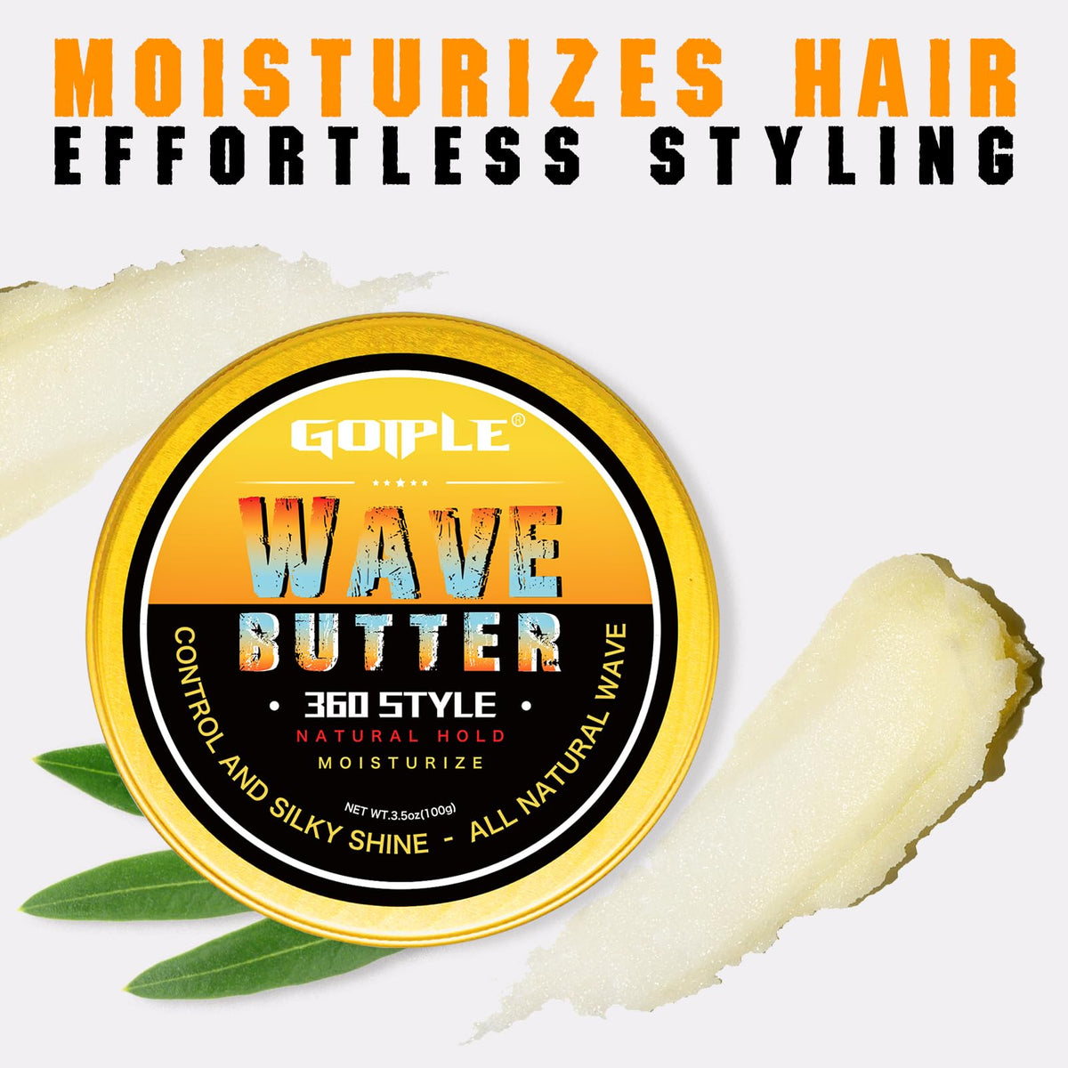 Goiple side-by-side before and after waves showing improved definition and healthier-looking shine