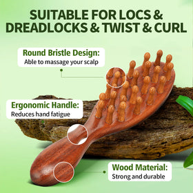 Goiple wide-tooth comb with scale for gentle detangling and styling