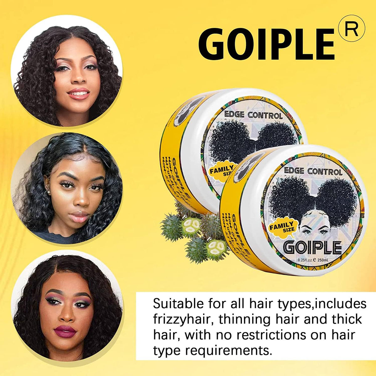 Goiple used on wig and braids for natural-looking, secured hairline
