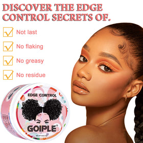 Goiple wig band and brushes in use showing tidy edges and reduced frizz