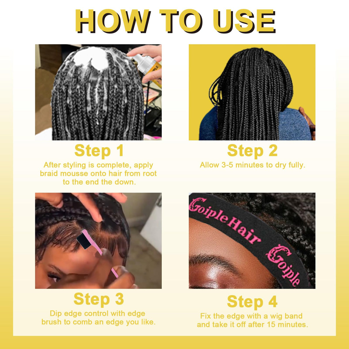 Goiple wig band and comb displayed for scale and practical styling convenience