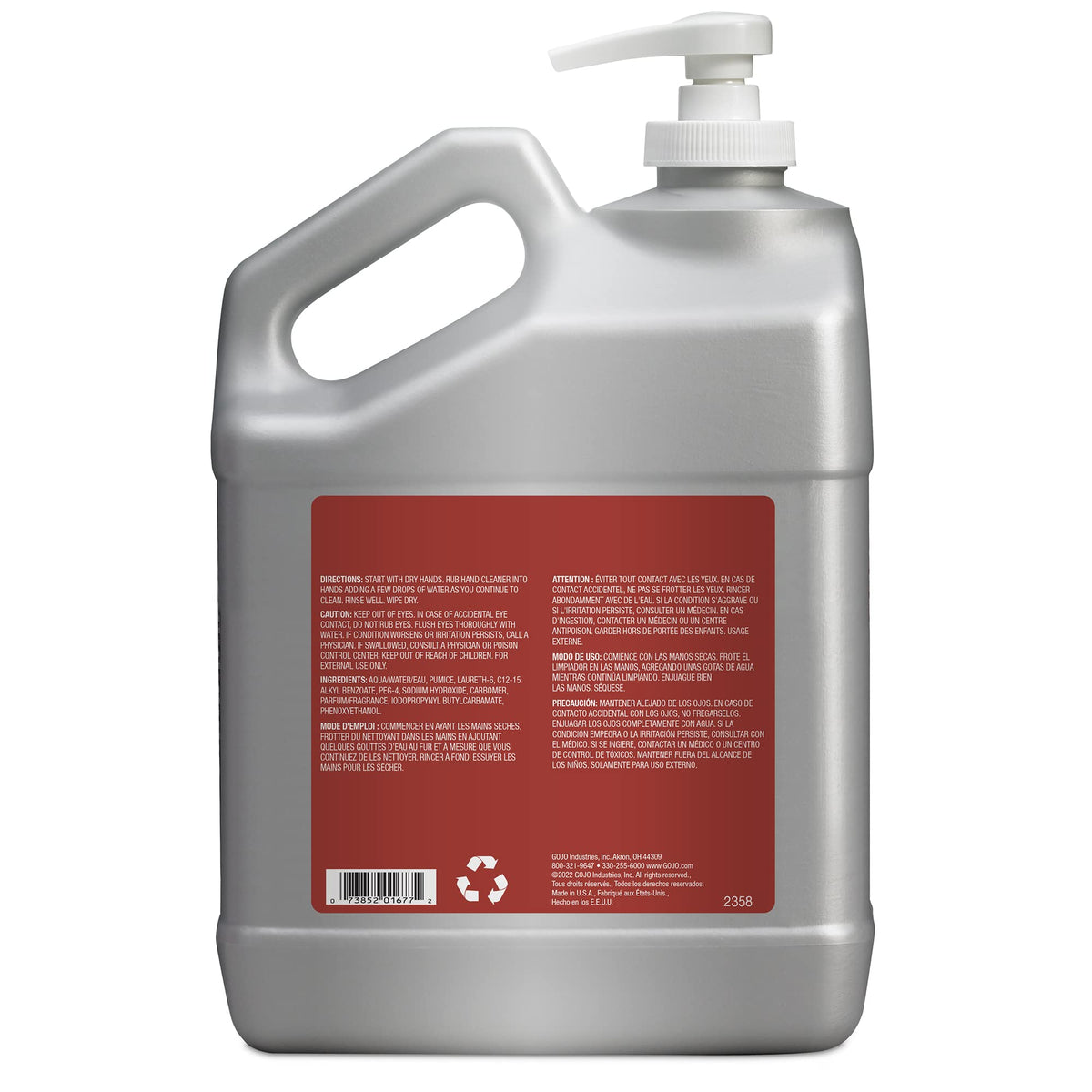 GOJO close-up of gel texture and pumice granules, reveals abrasive cleaning power