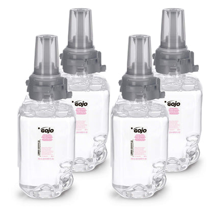 GOJO front packaging showing 700 mL refill and eco labels with clear identification benefit