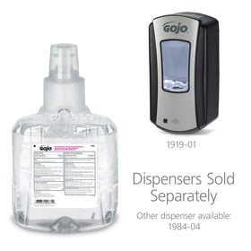 GOJO LTX-12 dispenser installed with refill, illustrating touch-free use and hygienic dispensing