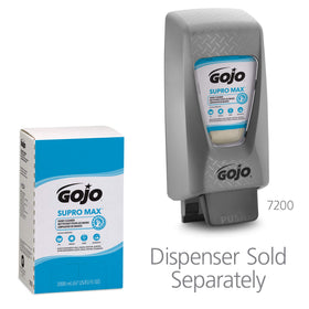 GOJO SUPRO MAX next to ruler for scale showing 2000 mL refill capacity