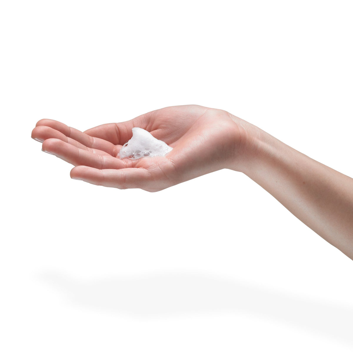 GOJO foam texture close-up showing rich lather and gentle cleansing benefit