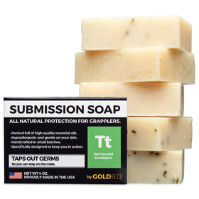 Gold BJJ front packaging showing five classic tea tree bars for easy replenishment