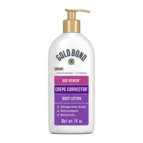 Gold Bond bottle front view showing label and 14 oz size, hydrates skin