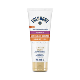 Gold Bond front bottle showing product and brightening benefit