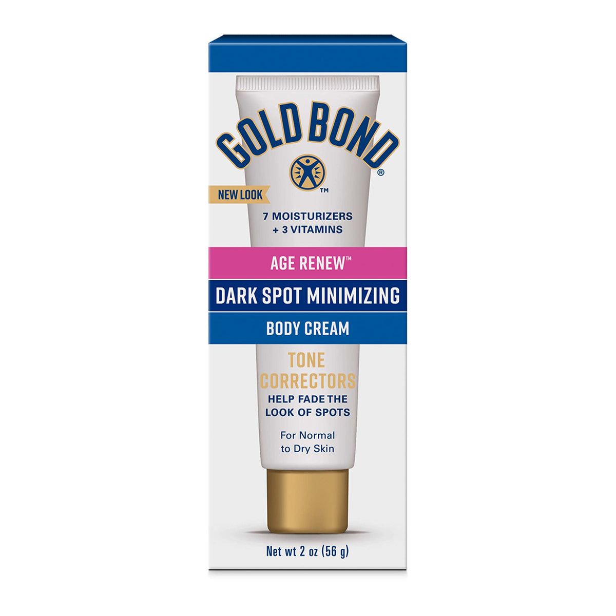 Gold Bond front tube showing product packaging and benefit of targeted spot care