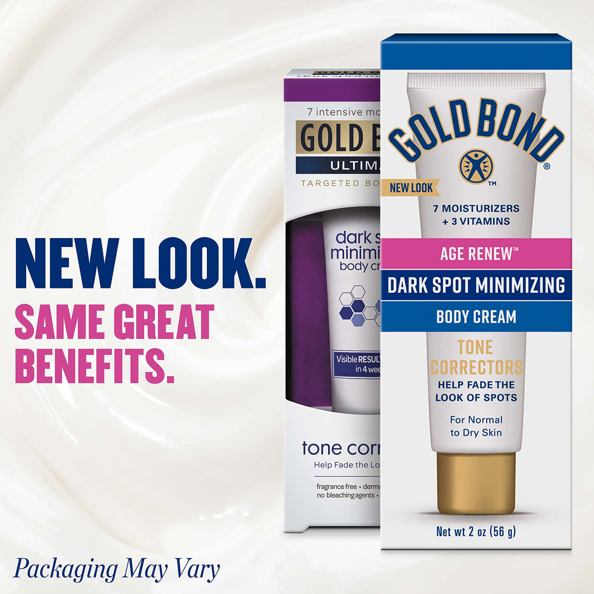 Gold Bond open cap and cream texture highlighting smooth non-greasy finish