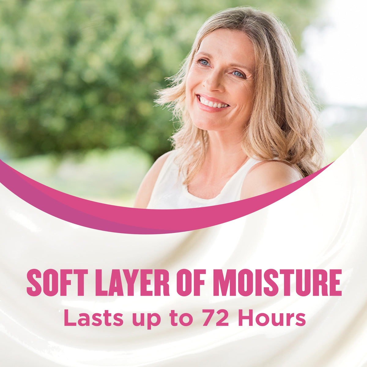 Gold Bond applying serum lotion to face for quick hydration benefit