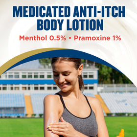 Gold Bond applied on hands providing fast itch relief and visible skin smoothing