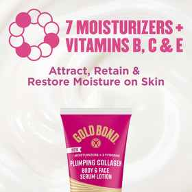 Gold Bond applying serum to forearm for instant hydration