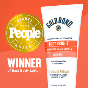 Gold Bond on bathroom shelf in lifestyle scene showing daily routine fit