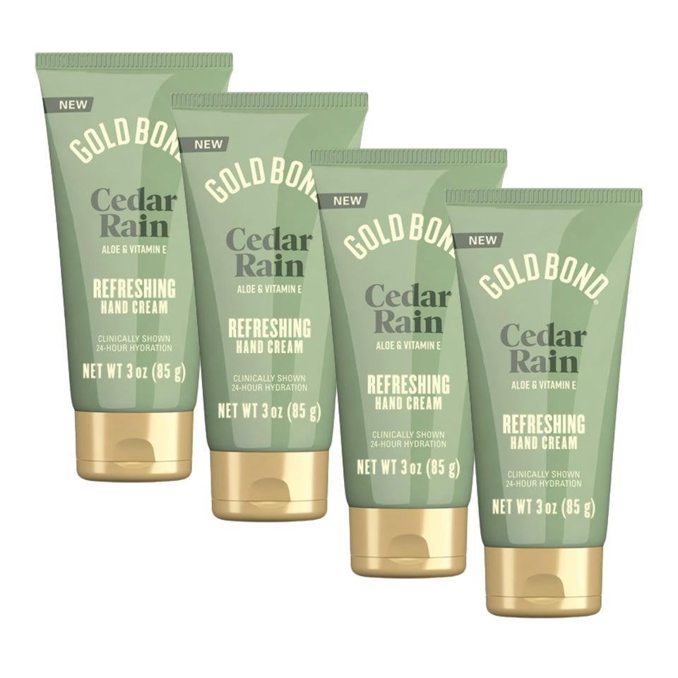 Gold Bond front tube showing cedar rain label and benefits