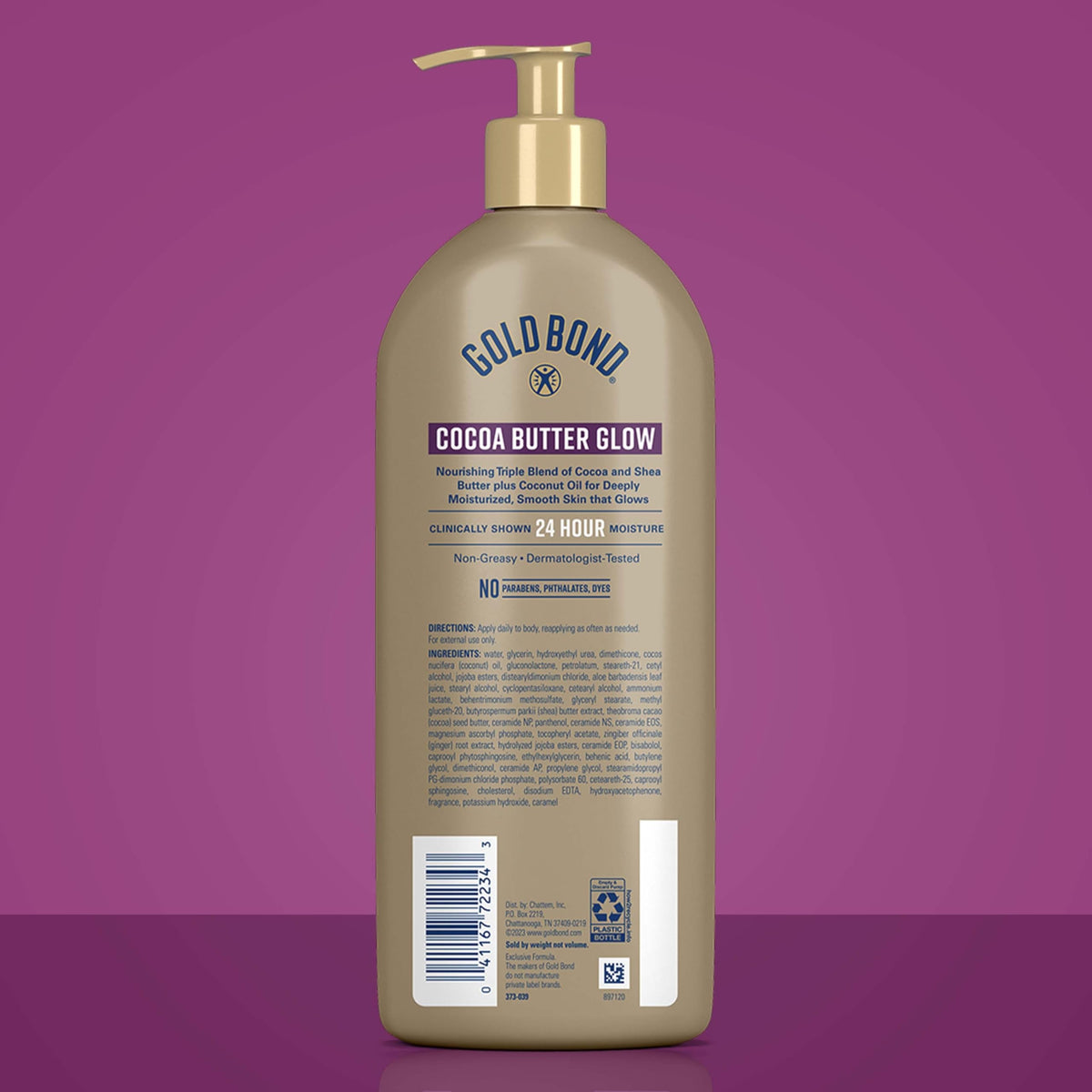 Gold Bond cocoa butter and coconut oil ingredients highlighting nourishment