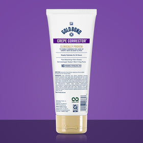 Gold Bond pump and label detail highlighting ingredient list for visible smoothing benefit