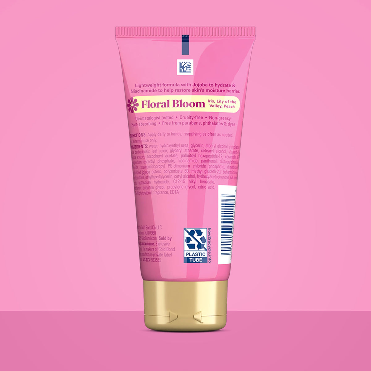 Gold Bond cream texture on fingertip showing fast-absorbing finish