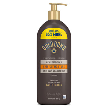Gold Bond front pump bottle showing label and easy dispensing benefit