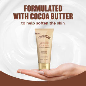 Gold Bond applied to hands in use demonstrating quick absorption and softness
