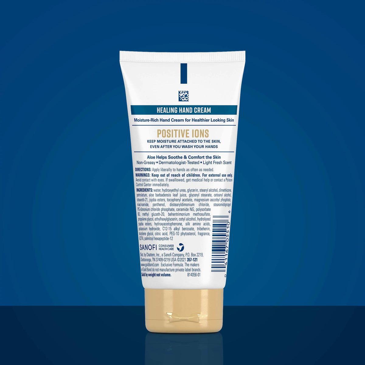 Gold Bond tube with open cap ready for controlled dispensing benefit