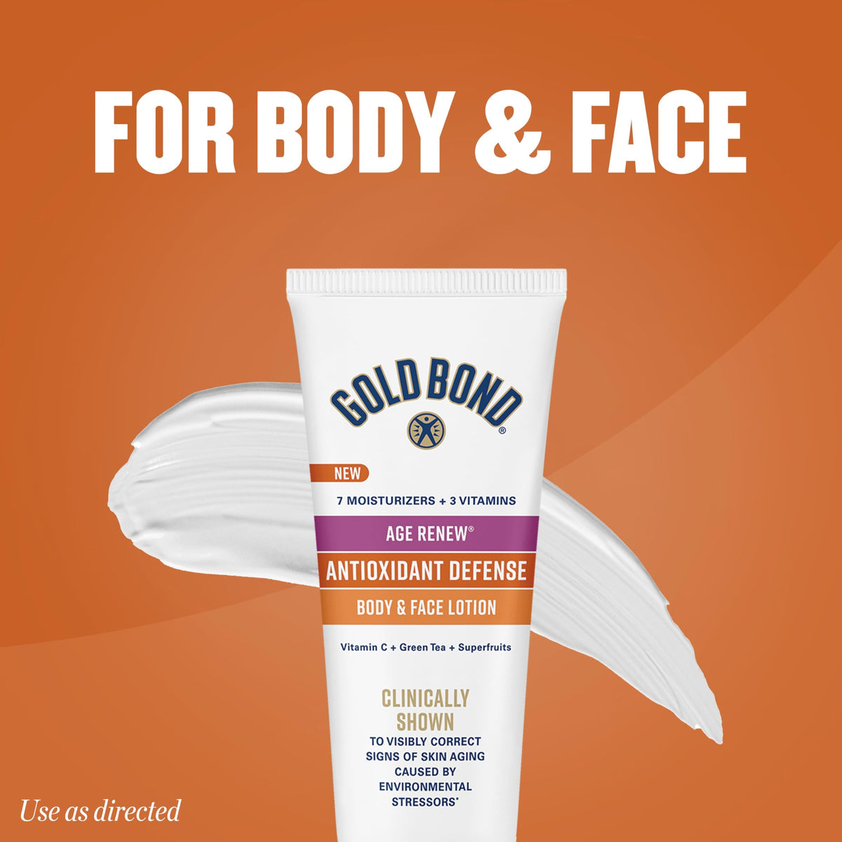 Gold Bond bottle on bathroom vanity indicating everyday skincare routine benefit
