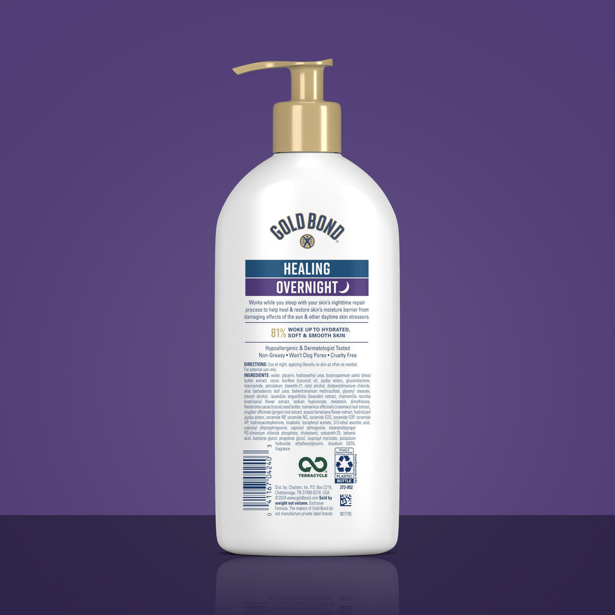 Gold Bond lotion texture swatch showing lightweight hydrating cream