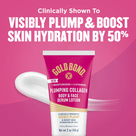 Gold Bond serum lotion texture close-up showing lightweight absorbency