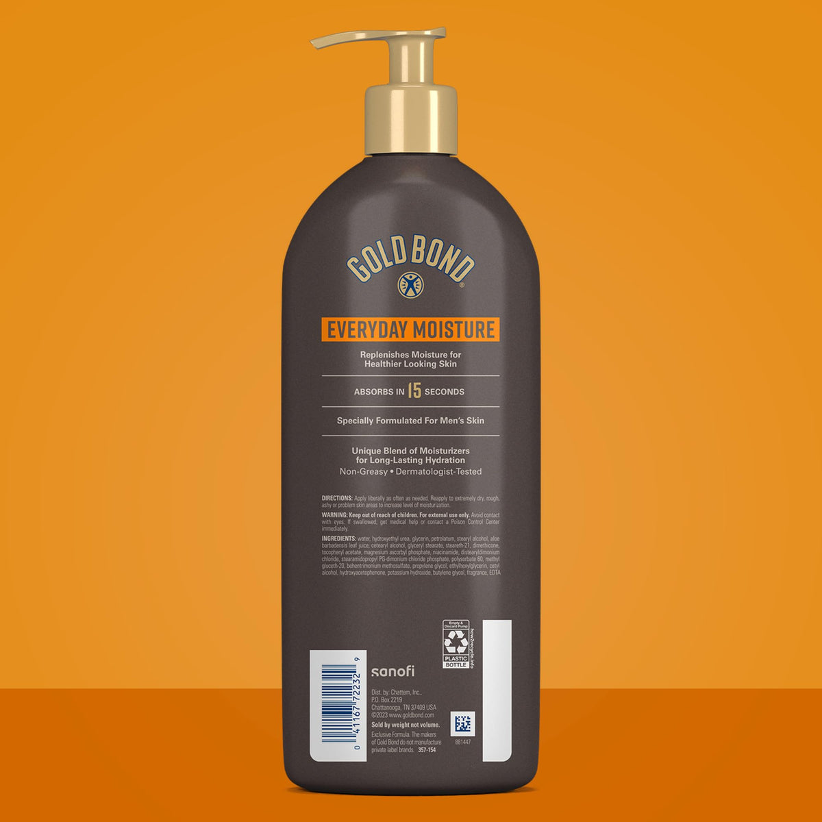 Gold Bond lotion texture close-up highlighting fast-absorbing hydration
