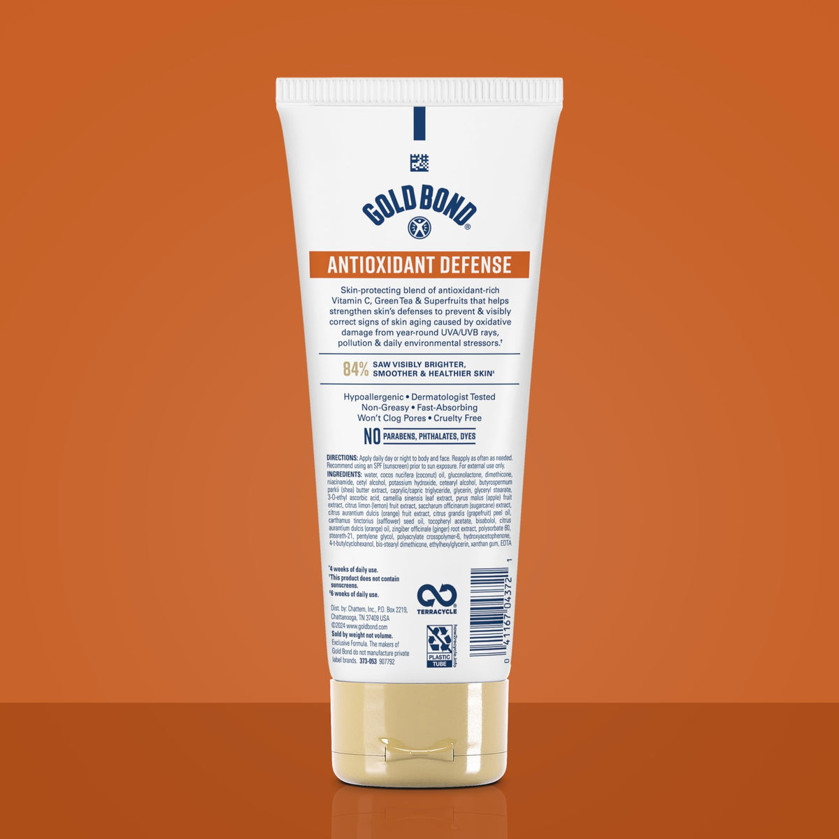 Gold Bond lotion texture on pump indicating fast-absorbing hydration