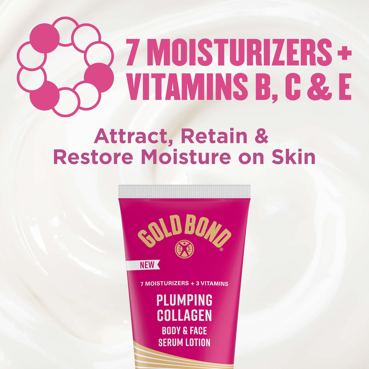Gold Bond applied to face demonstrating quick-absorbing daily use benefit
